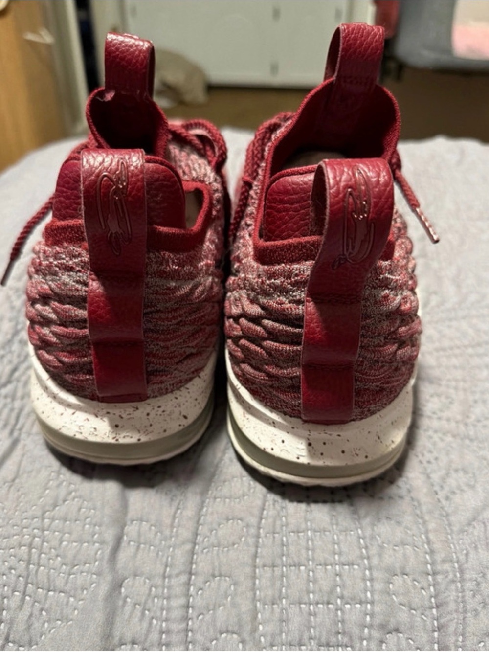 Men’s Maroon Knit Slip-On Sneakers - Brand Unknown